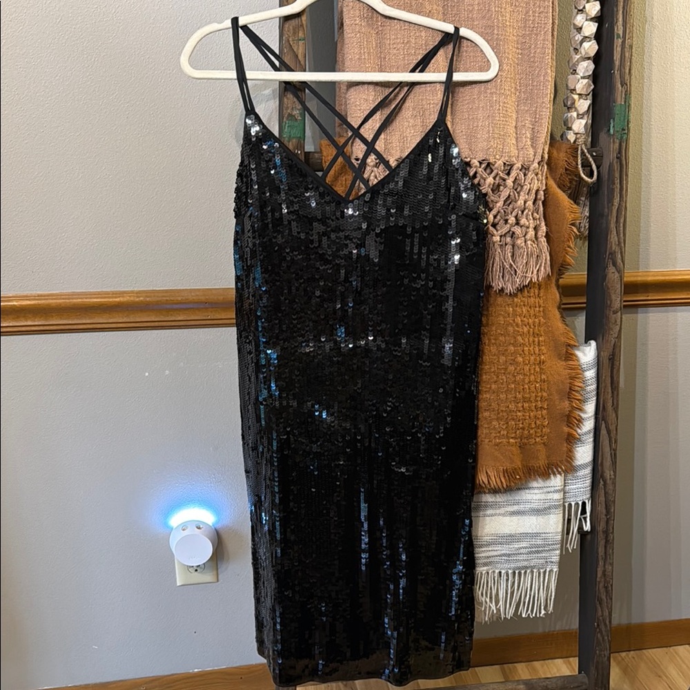 Express Black Slip Dress Spaghetti Strap Cocktail